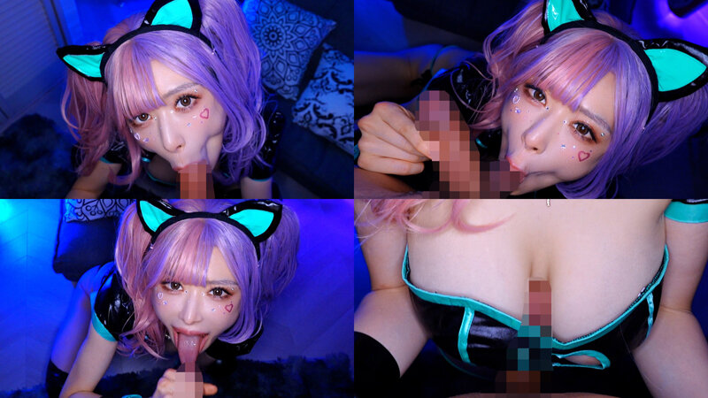 爆乳舌長コスプレイヤーのねっとりナメクジ淫語責め サンプル画像